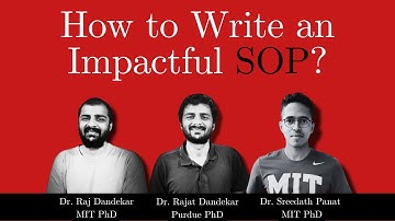 How to write an impactful SOP? By MIT, Purdue PhDs