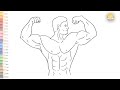 Young Bodybuilder Drawing Easy How To Human Muscles Bodybuilder Drawing Step By Step Art Janag 