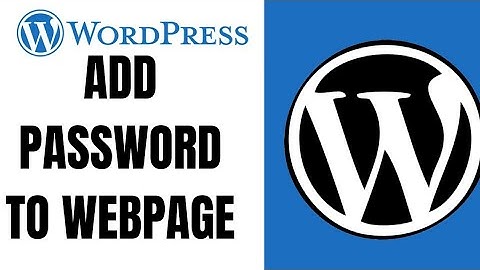 How to make a page password protected in wordpress