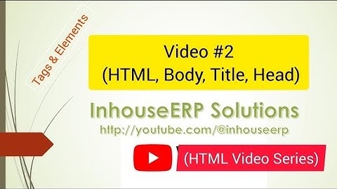 How to use html, head, body, title tags | Video #2 | #htmltutorial #html #technology #tech