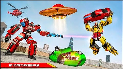 Spaceship Robot Game: Space Robot Transport Games - Lion Robot Car Game - android gameplay - AkGames