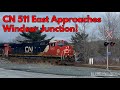 Cn 3912 leads 511e at fall river road railroad crossing windsor junction ns