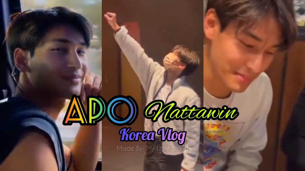 Apo Nattawin😍Korea Vlog🇰🇷He's So happy in There🤧 #aponnattawin #mileapo ...