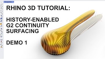 Rhino 3D CAD Tutorial: History Enabled (Parametric) G2 Continuity Surfacing