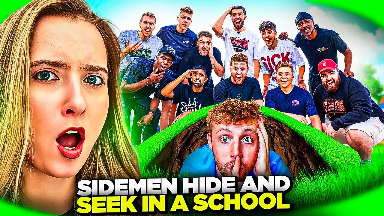 reaction to sidemen hide and seek in a school