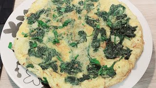 Dacă ai în casa oua și spanac, merita sa încerci aceasta rețetă 🥰💪/Omleta cu spanac/Spinach omelette