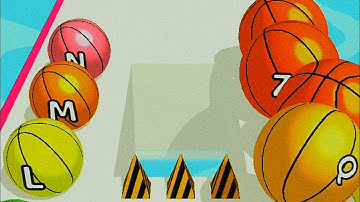 🔠AZ Run - 2048 ABC Runner (Level-31 To 35) Relaxing ASMR Puzzle Ball Runner Game