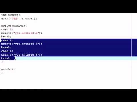C Programming Tutorial   8   Switch Statement