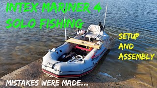Intex Mariner 4 Custom Bass Boat Solo Fishing  mistakes were made!
