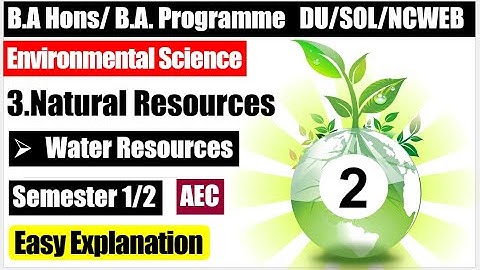 Environmental Science EVS Unit 3 Natural Resources Water Resources AEC semester 1/2 DU SOL NCWEB P-2