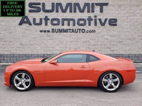 2010 CHEVROLET CAMARO 2SS INFERNO ORANGE METALLIC STICKS HIFT WALK AROUND REVIEW 10808 SOLD! SUMMIT