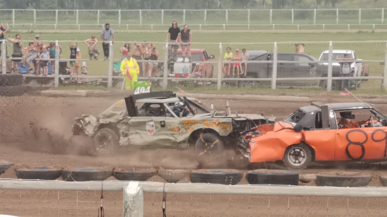 North Battleford SK Demolition Derby Heat 1, July 20th 2024 YouTube