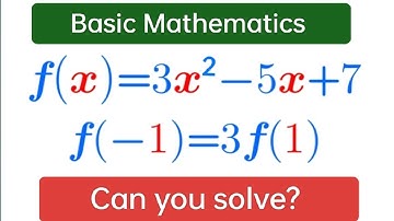 Is f(x)=3x^2-5x+7 ECHT gelijk aan 3f(1) als x NEGATIEF ÉÉN is? | Polynoomfunctie #functie #12e