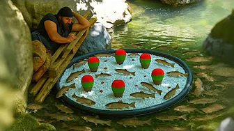 Amazing Fishing Technique / Many Fish at Once