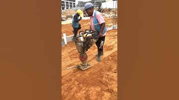 Soil Compacting by Compacting Machine 😍​ #shorts #construction #soil #compaction #building