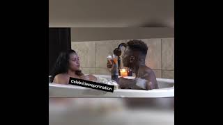 Funny Mike and Carmen in the Tub eating Grapes