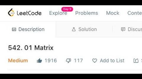 LeetCode Graph Challenge || 01 Matrix || LC #542