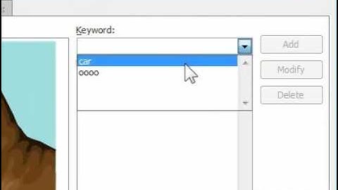 How to change keywords to a clip in the Microsoft Excel clip organizer