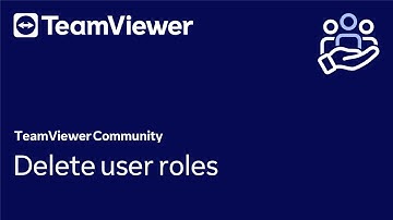 How to delete user roles in TeamViewer (Classic)