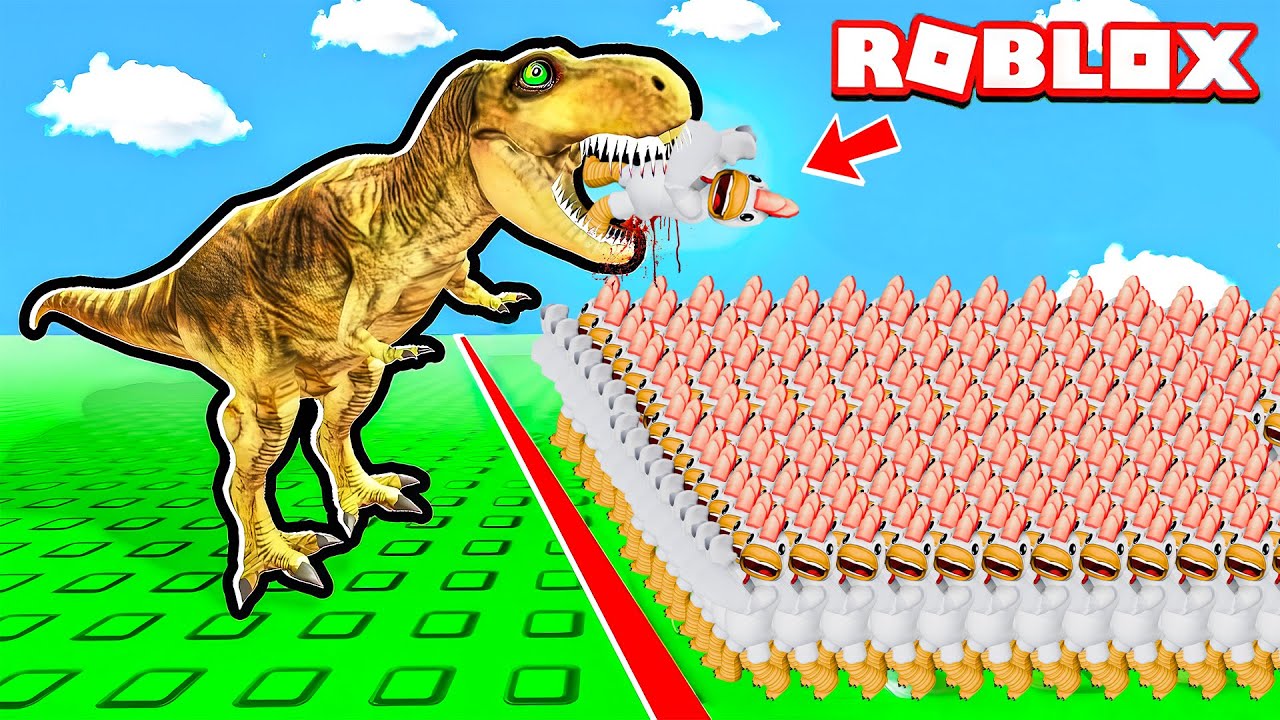 TAVUK ORDUSU VS DEV DİNOZOR !! 😱 Roblox