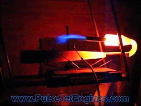 TP180 Valveless Pulsejet Test Run - YouTube