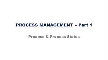 KTU IT 305 Operating System Module 2- Process Management -Part 1