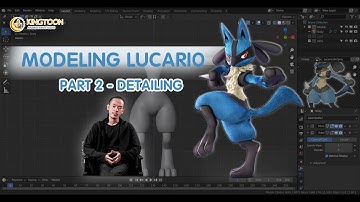 Blender Tutorial - Hướng dẫn model nhân vật Lucario - bài 2 Detailing