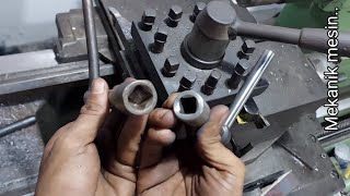 How to make hole square for key tool post bolt lathe