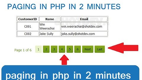 how to create paging,pagination in php in 2 minutes -  how to use paging in php