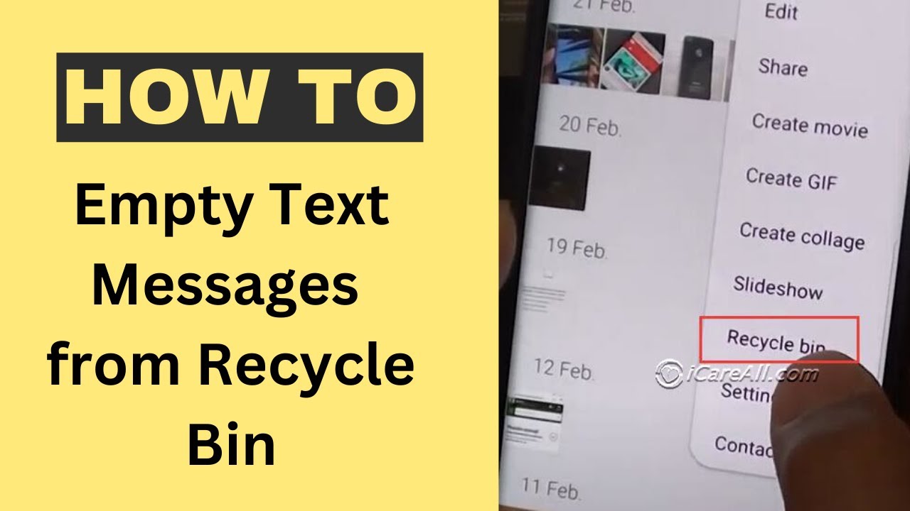 How To Empty Text Messages From Recycle Bin On Android Messages Ko 