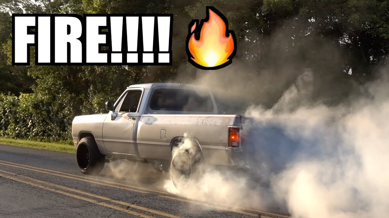 CUMMINS TRUCK CATCHES ON FIRE!!!!! - YouTube