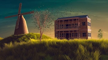 Bird Flocking system(Houdini rendering)