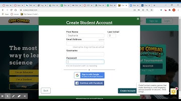 How to sign up for a Code Combat Account