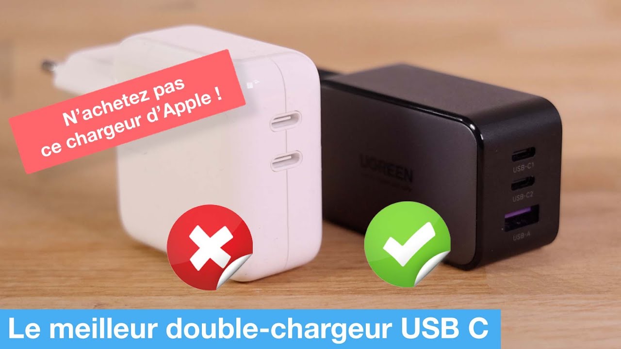 Adaptateur secteur double port USB-C 35 W - Apple (FR)