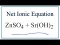 Net Ionic Equations and Solubility