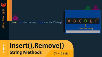 C# Tutorial - Basic - 049 - String Methods - Insert(),Remove()