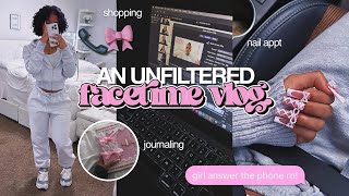 FACETIME VLOG | mall shopping, lots of chit chats, nail appt, journaling, + more!