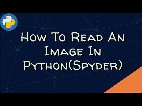 How to read an image in python (spyder)