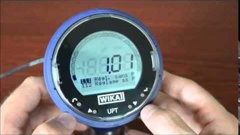 WIKA programmation transmetteur UPT