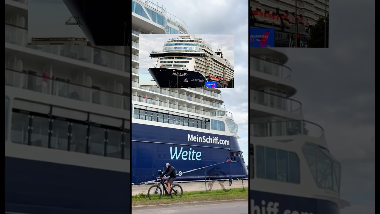 The Largest Cruise Ship Ever to Visit the City🇱🇻 #cruise #travel #trending #beautiful @meinschiff