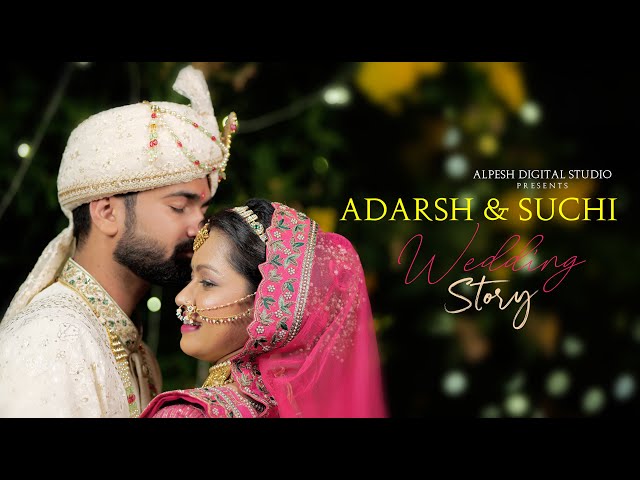 ADARSH & SUCHI  || BEST WEDDING HIGHLIGHT 2023 || ALPESH DIGITAL STUDIO Vadodara + Dabhoi class=