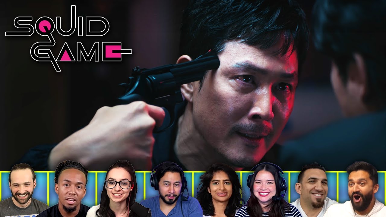 Reactors Reacting to GI-HUN PLAYS RUSSIAN ROULETTE | Squid Game 2x1 'Bread and Lottery'