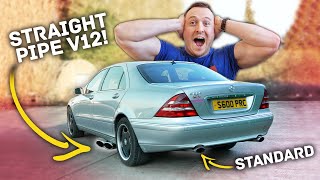 I STRAIGHT PIPED MY LUXURY V12 WITH VALVED SIDE-EXIT EXHAUSTS!