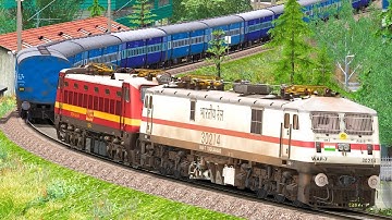 WAP7 and WAP4 ATTACH ICF EXPRESS TRAIN | BUMPY RAILROAD | RAILWORKS SIMULATOR | NTG GAMING