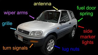 Antenna, grille, and turn signal lens replacement 1997 Toyota RAV4 (episode 36)