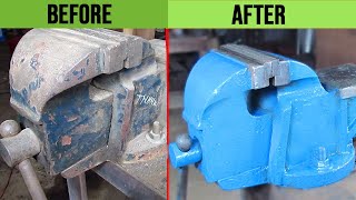 Extreme Rusty Deadlocked Vice | Broken Vise Restoration | Perfect Restoration Resimi