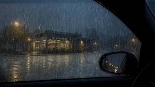 Hiding in a Car with Heavy Rain & Thunder | Sleep in Minutes, Overcoming Insomnia, Relax Time