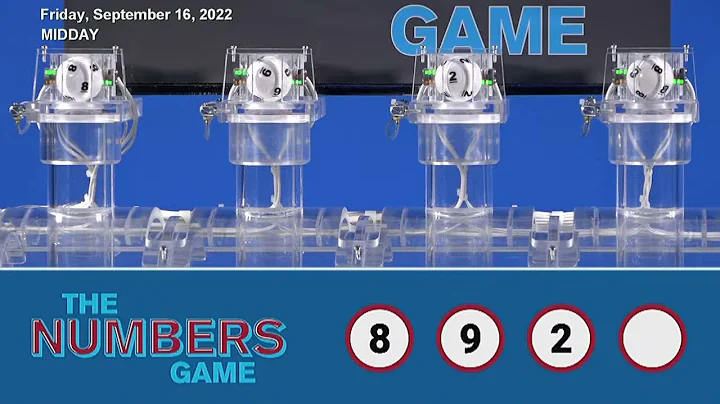 Midday Drawing: Friday, September 16, 2022