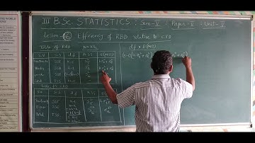 Efficiency of RBD relative to CRD - BSc Statistics