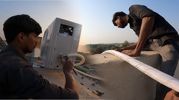 AC installation in Polytechnic College Karzain Day 2 - EHSAN